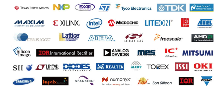 TEXAS INSTRUMENTS, NXP, EXAR, ST, Tyco Electronics, TDK, National Semiconductor 외 다수